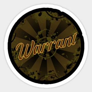 warrant Sticker